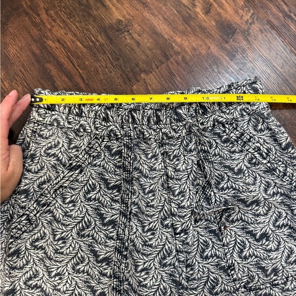 Anthropologie Rhys Linen Blend Joggers Black White Floral Print Sz Xs Boho NWOT - Picture 8 of 11